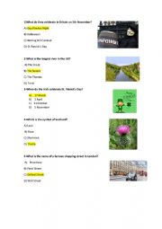 English Worksheet: Cultural Quiz