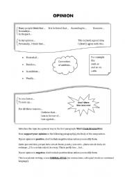English Worksheet: Opinion layout