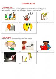 English Worksheet: Classroom English