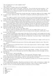 English worksheet: Interview with a vampire