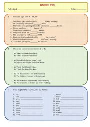 Revision Test / Worksheet