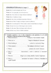 English Worksheet: Comparatives and superlatives