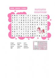 English Worksheet: Fantastic creatures