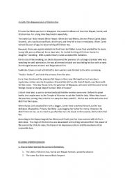 English Worksheet: The disappearance of Chichen Itza