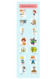English Worksheet: Opposite Adjectives I.