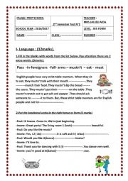 English Worksheet: 8th form mid term test 2