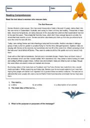 Reading Comprehension Bats