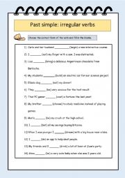 English Worksheet: Past simple: irregular verbs