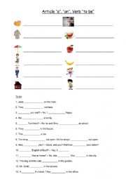 English Worksheet: article 
