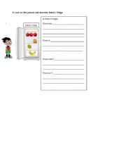 English Worksheet: Robin�s Fridge