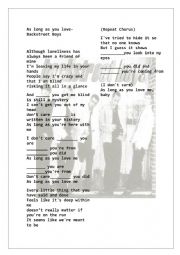English Worksheet: As long as you love me