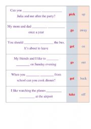 Phrasal verbs (for elementary students)