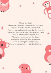 English Worksheet: Prepositions of place and animals