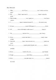 English Worksheet: conditional