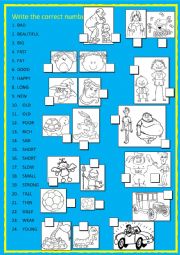 English Worksheet: Opposite Adjectives