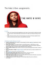 English Worksheet: The Hate U Give