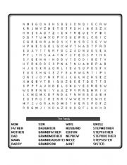 English Worksheet: Family worksheet