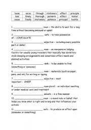 English Worksheet: Spelling Words Grade 6 Week 16