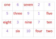 English Worksheet: Number game