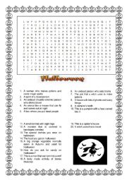 Halloween wordsearch (advanced primary children/secondary students)