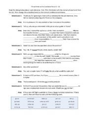 Job interview - Conditional tense & phrasal verbs