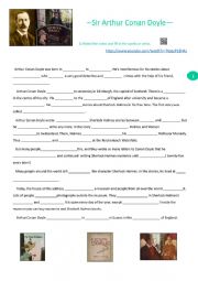 English Worksheet: arthur conan doyle - who was he and who is Sherlock Holmes