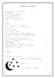 English Worksheet: TALKING TO THE MOON - ED SHEERAN