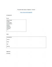 English Worksheet: Littlest Hobo, S01 E01 Vocabulary and Gap Fill
