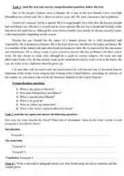 English Worksheet: Descriptive Paragraph