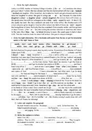 English Worksheet: 7th form review mid term test 1