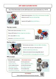 English Worksheet: Art and Cluture in NYC
