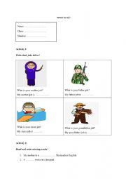 English Worksheet: Job and Occupation Worksheet