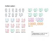 English Worksheet: cardinal and ordinal numbers