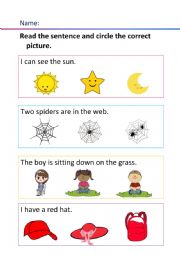 English Worksheet: SImple Reading