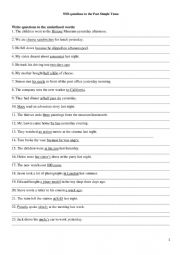English Worksheet: WH-questions