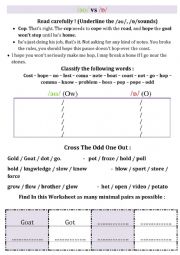 English Worksheet: Pronunciation practice worksheet