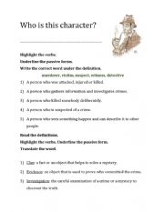 English Worksheet: Introduction Sherlock Holmes