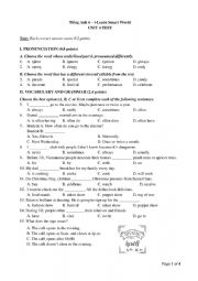 English Worksheet: English Tesr