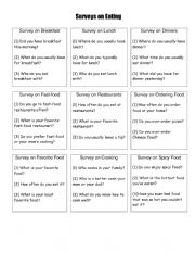 English Worksheet: Eating Survey