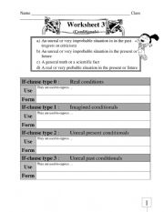 English Worksheet: Conditionals