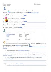 English Worksheet: The Five Senses - Review