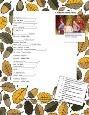 English Worksheet: California Dreamin�