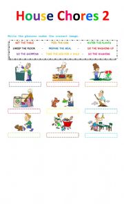 English Worksheet: House Chores 2