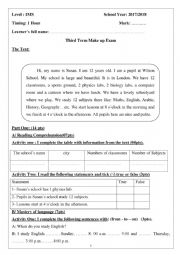 English Worksheet: test