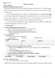 English Worksheet: assessment