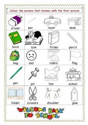 English Worksheet: School objects for young learners 5