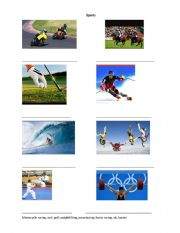 English Worksheet: Sports I