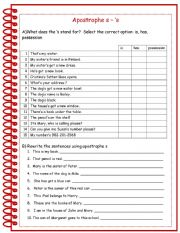 English worksheet: esl