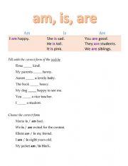 English Worksheet: Verb To Be