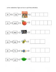 Phonics ee, ea, sh, ch